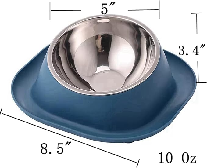 No Spill Cat Bowl Ant Proof Cat Dish for Kitten Pet Dog Small Animals Yellow S
