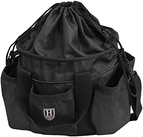 Harrison Howard Premium Multipurpose Durable Horse Grooming Organizer Bag Cleaning Supply Tote Bag-Mars Black