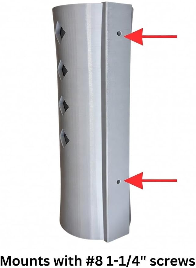 Wall Mounted Tennis Ball Holder for Dogs (High Gloss White) | Weatherproof ASA Dog Ball Storage for Garage, Patio, Mudroom or Porch - Fits Ball Launchers & Chuckers - Made in USA