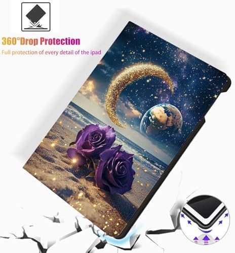 for Microsoft Surface Go 4/3/2/1-10.5" 2021 Tablet Case,Auto Wake/Sleep,Adjustable Stand Protective Cover - Starry Sky Earth Moon