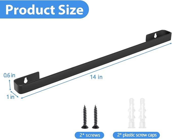 Harhana Spray Bottle Holder 14 Inches Slim Stainless-Steel Wall Mount Hanger for Spray Bottle