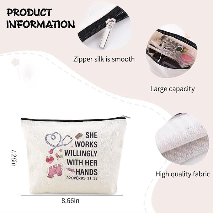 Nurse Pouch Bag for Work Supplies Graduation Nursing Practitioner School Gifts Nurse Stuff Essential Nurses Accessories for Women Bag Nursing Preceptor Gifts from Student Nurses Bday Week Present