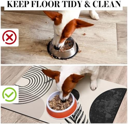 Dog Food Mats for Floors, Absorbent Dog Bowl Mat for Food and Water Dispenser, Quick Dry Cat Food Mat Pet Supplies