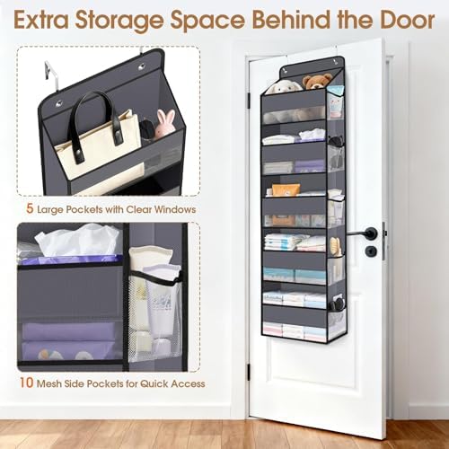 Over The Door Organizer Storage behind Door Hanging Organizer for Nursery
