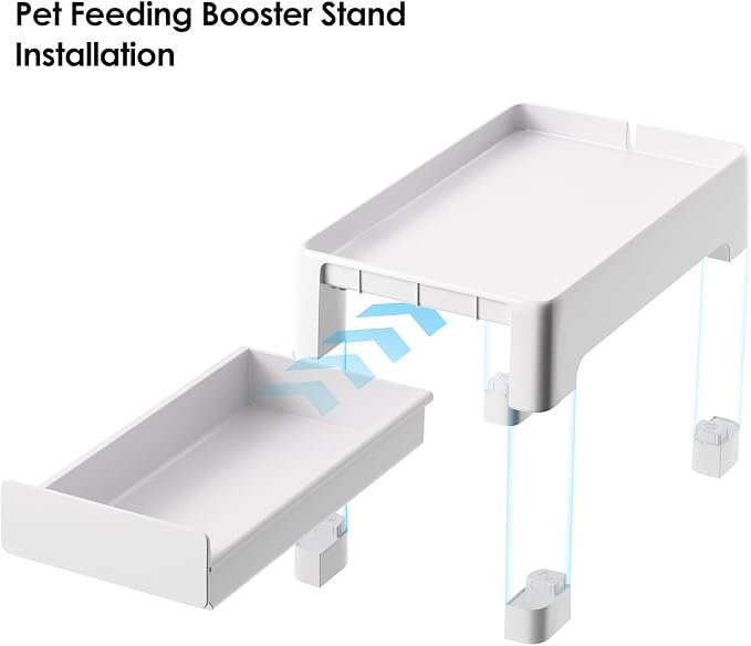 IMIPAW Raised Pet Feeder Stand, Adjustable Height with Drawer to Storage Pet Food, Non-Slip, Suitable for Cat and Puppy Feeders as Well as Water Fountains