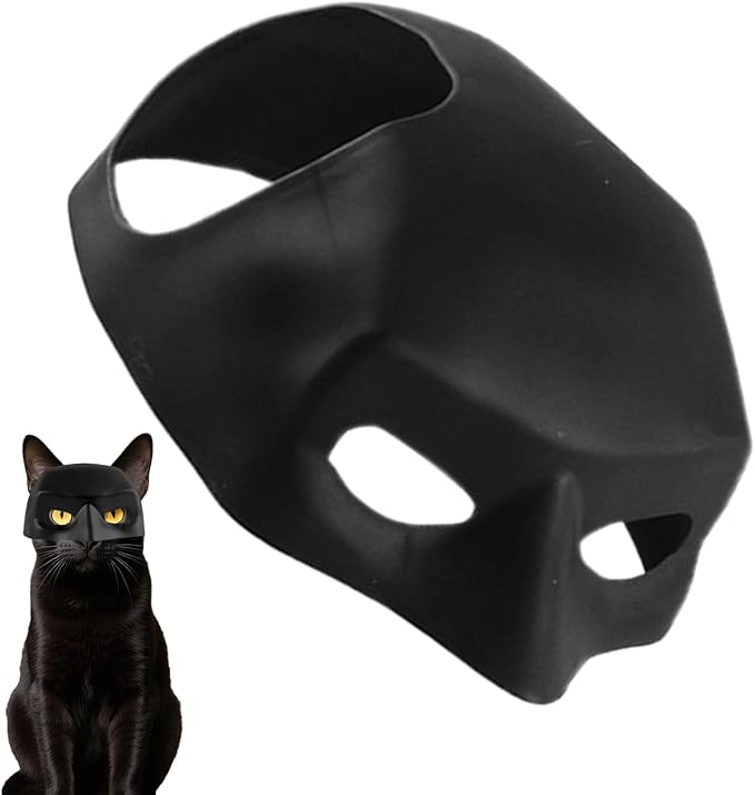 Bat Cat Masque Pet Costume Accessory Kitten Dress Up Hat Dress Up Accessory | Black Bat Cosplay Masque Hat for Cats Halloween Holiday Events Theme Photography Holiday Events Theme Photography