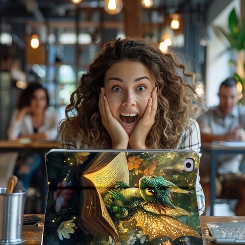 for Microsoft Surface Pro X/Pro X Plus-13 2019/2020/2021/2024 Tablet Case,Auto Wake/Sleep,Adjustable Stand Protective Cover - Fantasy Dragon