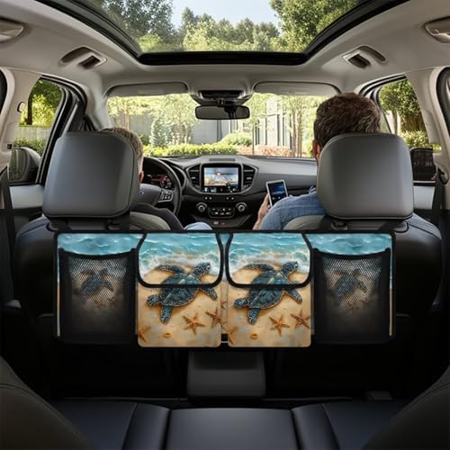 Turtle Car Trunk Organizer Hanging Detachable Car Backseat Storage Bag Foldable Multipurpose Storage Bag for Automotive Trunk Storage and Decoration
