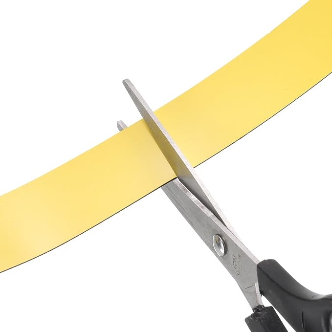 MECCANIXITY Magnetic Strip with Strong 1 Inch x 26.25 Feet Magnetic Strip Tape,Magnetic Tape Labels for Whiteboards Refrigerator and Crafts Yellow