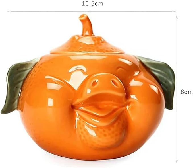 Creative Piggy Mini Food Jar Portable Ceramic Small Tea Pet Decoration Sealed Storage Tank Tea Caddy