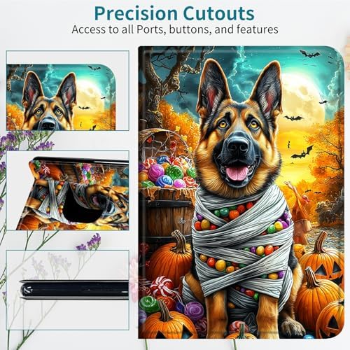 Case for Samsung Galaxy Tab S6 10.5" 2019 SM-T860/T865/T867, 360 Degree Rotating Stand with Multi-Angle Vertical & Horizontal Viewing Shockproof Shell for Women Men, Pumpkin Puppy