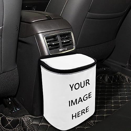DISNIMO Custom Car Garbage Can Cute Cat Car Trash Can with Lid Car Garbage Can Leak Proof Auto Car Trash Bag Hanging Car Organizer Multipurpose Bin for SUV
