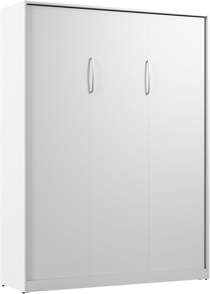 Bestar Queen Murphy Bed, White, Claremont, 65W | Dual piston mechanism; for guest room or multipurpose space
