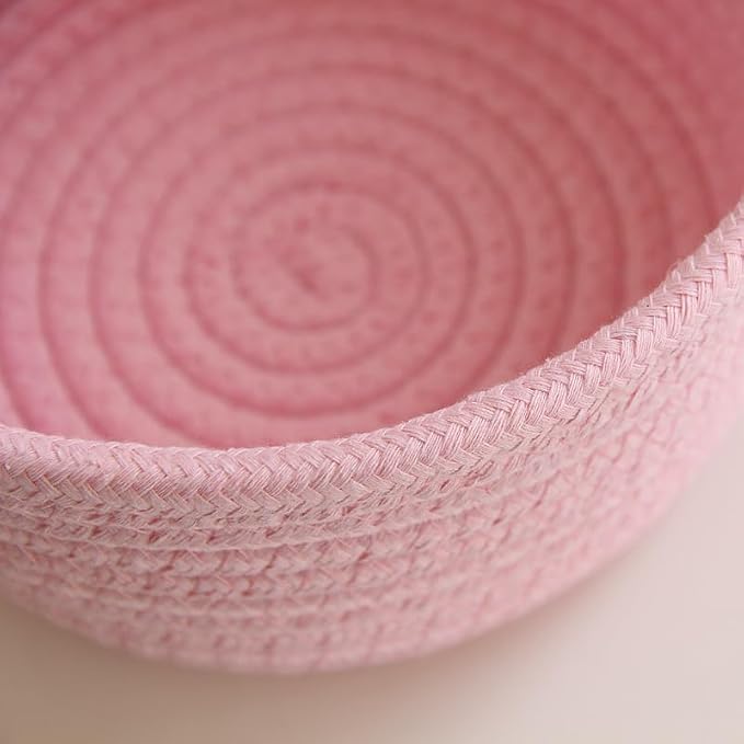 Large Cat Ears Toy Organizer, Woven Cotton Rope Basket, Decorative Nursery Bins & Boxes Gift Basket Empty for Baby Pet Toy Storage
