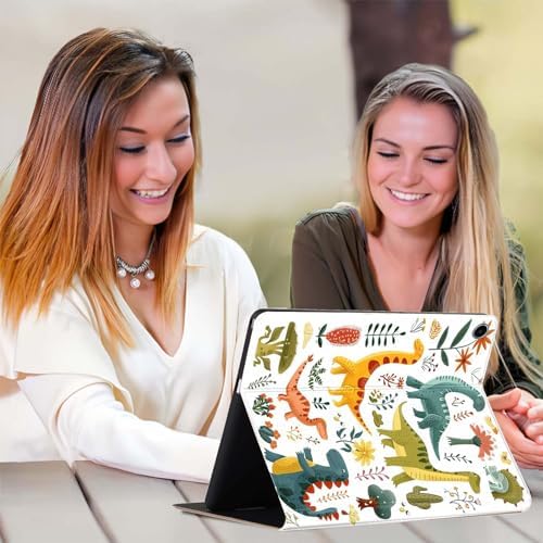 for Samsung Galaxy Tab A 10.1 Tablet Case 2016(SM-T580 T585 T587, Not for 2019 Model),Premium Leather Folio Stand Auto Wake/Sleep,Multiple Viewing Stand,Cartoon Funny Dino