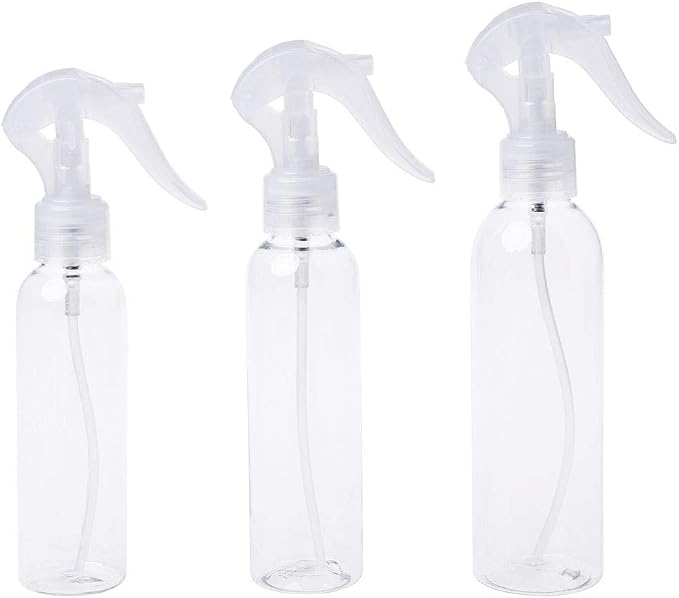 Clear Spray Bottle with Lid Empty Fillable Storage Organizer Container for Perfume Fine Mist Dispenser Storage Spray Bottle Cleaning
