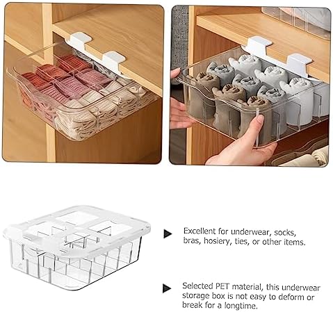 Zerodeko 15grid Socks and Underwear Drawer Organizer with Transparent Compartments Space-saving Storage for Closet and Cabinet Easy Access Divider for Neat Home Organization
