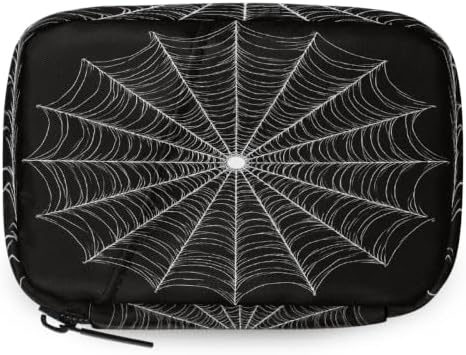 Travel Pill Organizer Black White Spider Web Small Pill Case