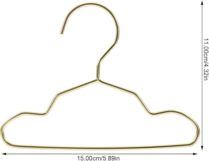 FRCOLOR 40Pcs Dog Clothes Hangers Small Pet Hangers 5.90X4.33 Inch Metal Windproof Anti-Slip Puppy Clothes Racks for Closet Organization