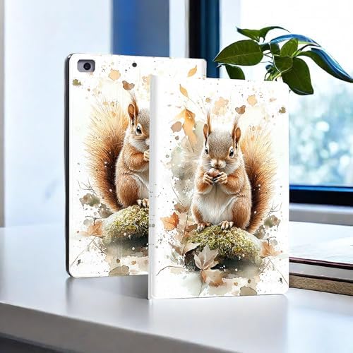 for Microsoft Surface Go 4/3/2/1-10.5" 2021 Tablet Case,Auto Wake/Sleep,Adjustable Stand Protective Cover - Cute Squirrel Nut