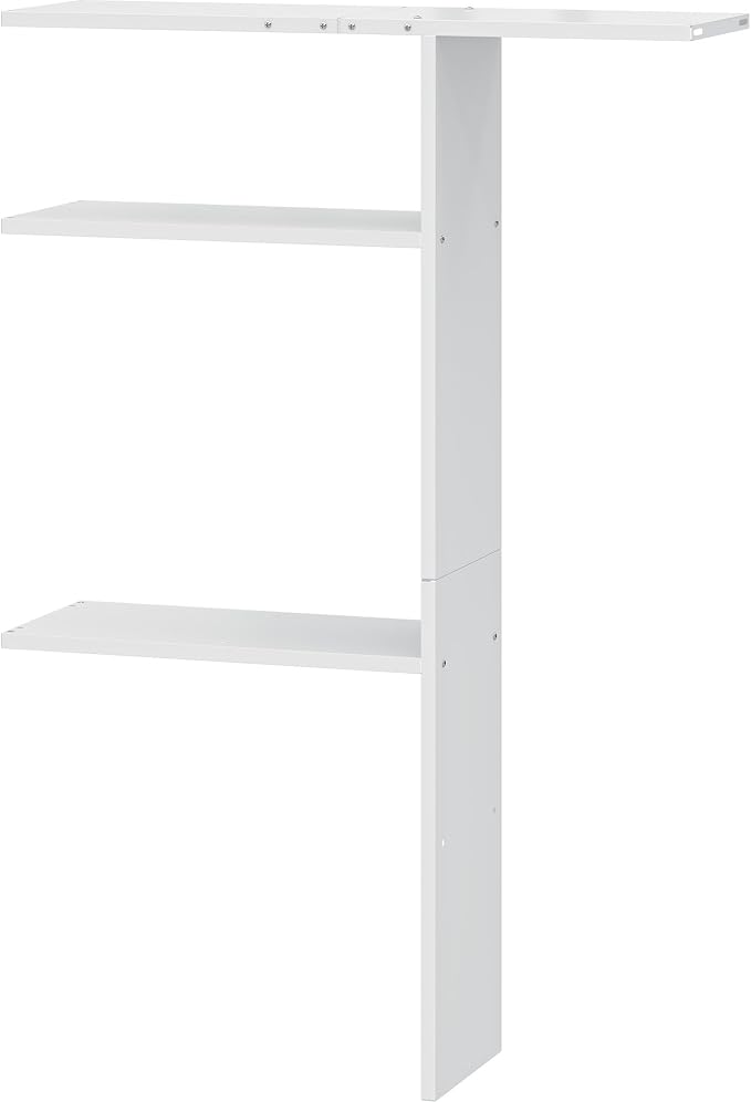 YITAHOME 60 Cuft Metal Storage Shed Shelf, Space-Saving Waterproof Shelf for Vertical Storage Sheds,Waterproof for Garden, Patio, Garage, Easy Assembly,45.6" L X 13.2" W X 69" H, White
