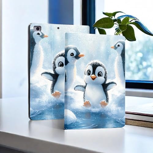 for Microsoft Surface Pro 8-13" 2021 Tablet Case,Auto Wake/Sleep,Adjustable Stand Protective Cover - Cute Penguin Cartoon