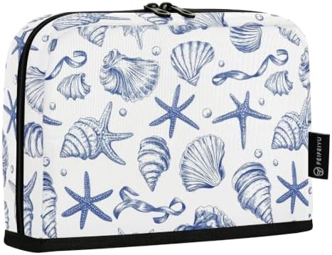 Blue Seashells Starfish Pencil Case for Kids Girls Boys | Large Pencil Pouch Pen Bag Holder with Big Capacity