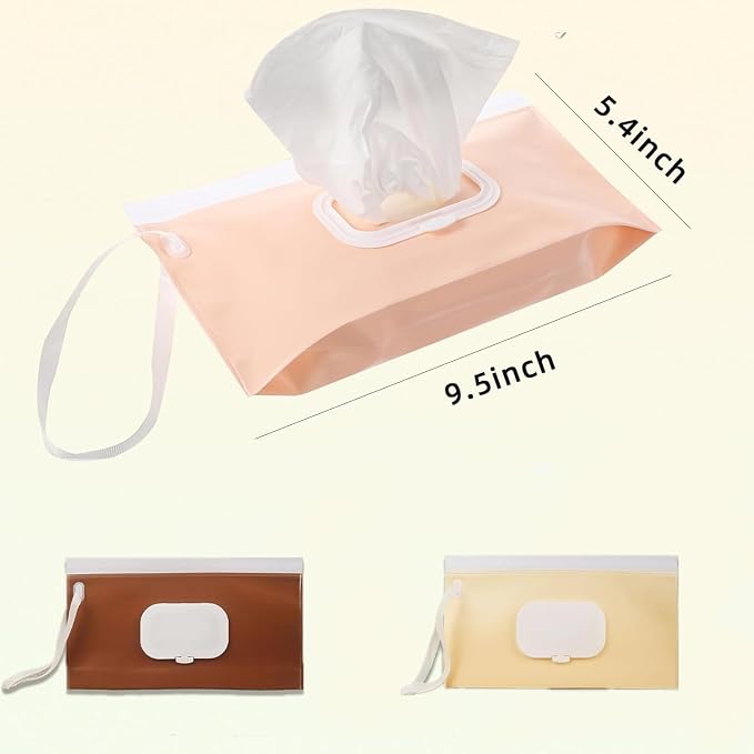 3Pack Baby Wipes Dispenser,Portable Refillable Travel Wet Wipe Pouch,Wipe Container for Bathroom,Car,Travel,Outdoor Camping Sports,Pet Nursery Care,Gifts for Baby Showers of New Parents