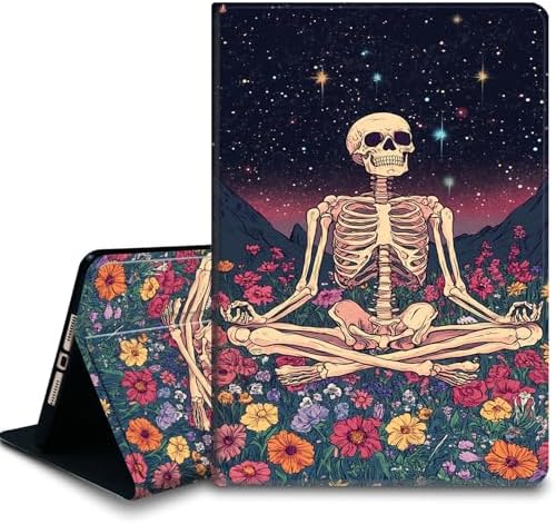 Bxgolkgd Tablet Case for Samsung Galaxy Tab S5e 10.5 Inch 2019,Shockproof Stand Cover with Heat Dissipation,Auto Wake/Sleep Function,Skeleton Yoga Starry Sky