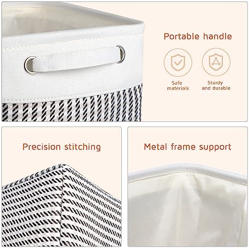 Fabric Storage Bins, 12x10x9.5 Inch Storage Cubes Baskets, 3 Pack