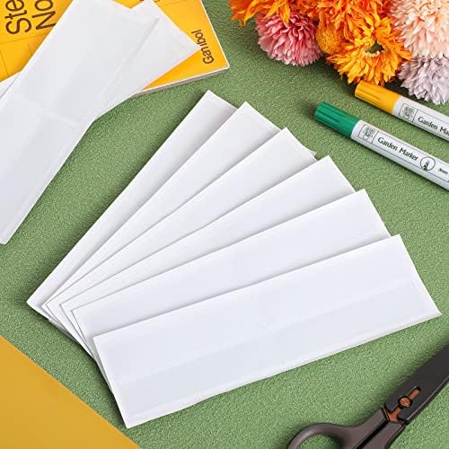 Epakh 50 Pcs Self Adhesive Label Holders 1.2 x 4.3 in Shelf Tag Pockets | Insert Card Sleeves for Storage Bin Shelving Warehouse Office Retail Drawer Mailbox Organization Identification