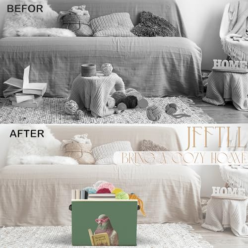 Funny Pigeon Bathroom Storage Bins Box, Funny Bathroom Decor, Birds Lover Gift Storage Basket Laundry Hamper with Handle for Bath Room Clothes Vanity Undersink Home Organization