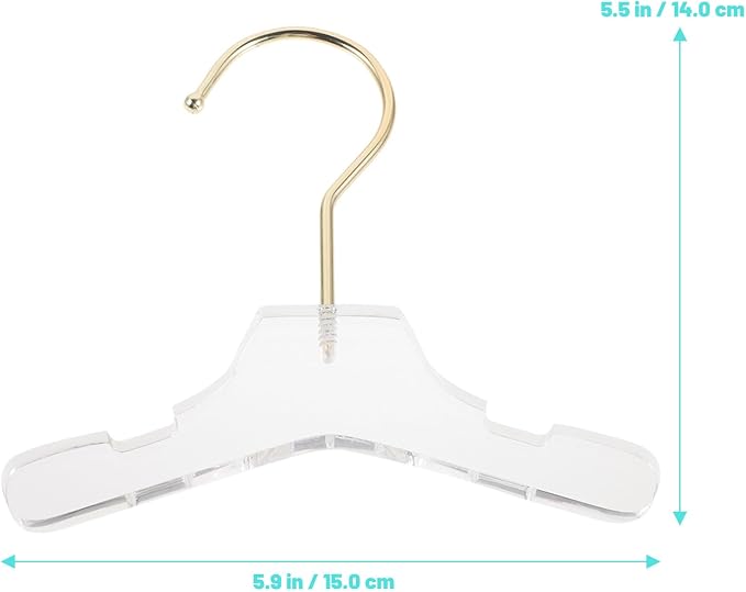 2pcs Acrylic Pet Clothes Hangers for Puppy and Dog, Mini Sturdy Garment Rack, Handy Organizer for Hanging and Storing Pet Clothes, Not Easy to Deform