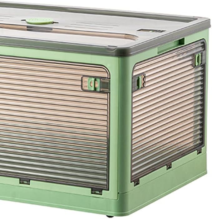 LiebeWH Durable Plastic Pets Storage Box Bin Clear Transparent 4 Ways Opening Pulle Design Box for The Home Room (Large 51.5x36x30)