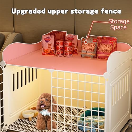 Portable Dog Crate with Wheels and Top Shelving, Easy to Install and Clean, Ideal for Puppy and Small to Medium Dogs, Durable Enclosure for Home or Travel(75 * 49 * 59cm)