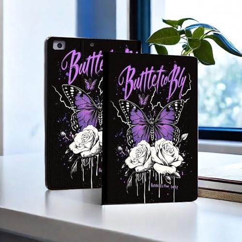 for Microsoft Surface Pro 8-13" 2021 Tablet Case,Auto Wake/Sleep,Adjustable Stand Protective Cover - Purple Butterfly
