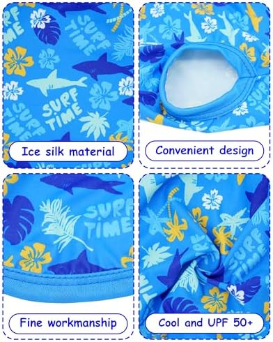 PET SHOW 4 Pack Dog Hawaiian Shirts for Medium Dogs UPF 50+ UV Sun Protection Summer Cool Clothes Tank Top Floral Dog T-Shirts Pet Holiday Party Sleeveless Vest Boy Girl(Large)