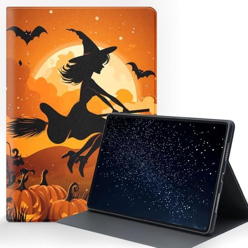 for Samsung Galaxy Tab S10 FE/ S9 FE 5G 10.9 Inch/Galaxy Tab S9 11 Inch 2023 Tablet Protective Cover with Adjustable Stand and Magnetic Auto Wake/Sleep,Halloween Witch
