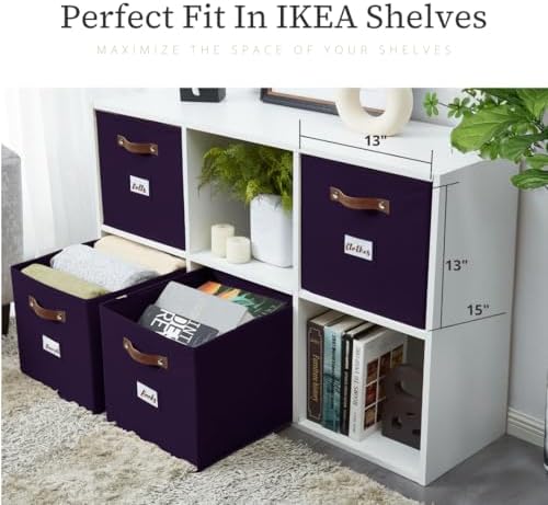 DECOMOMO Storage Bins, Storage Baskets for Shelves