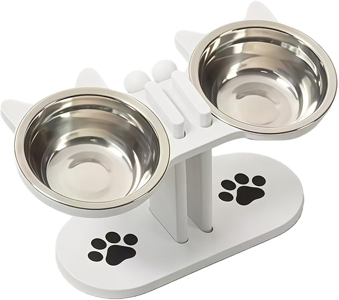 Pet Food Bowl Water Dispenser Adjustable Stand Elevated Feeder Bowl for Dry Food Treats Watering Feeding Device Dog Water