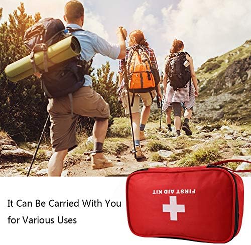 Compact First Aid Empty Pouch,Nylon Lightweight First Aid Bag for Emergency at Home, Office, Car, Outdoors, Boat, Camping, Hiking(Bag Only)