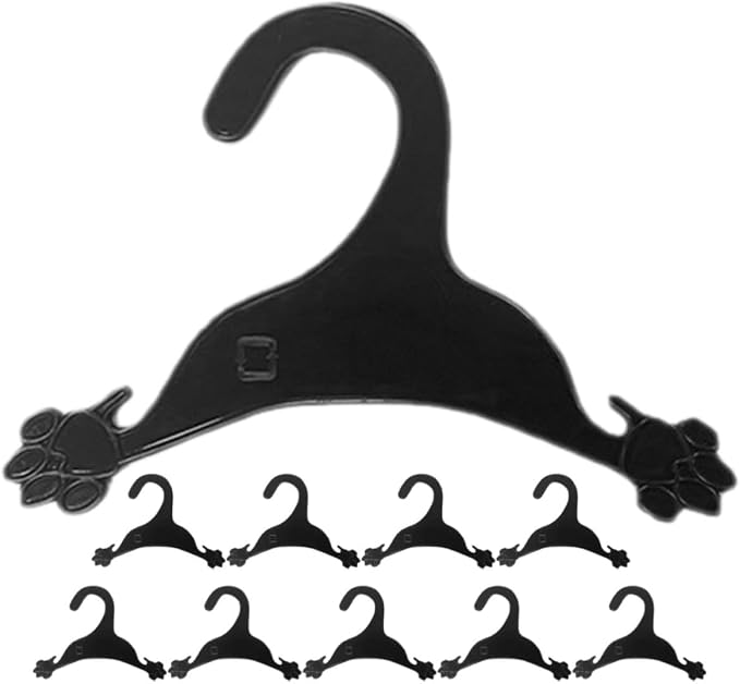 10pcs Dog Paw Clothing Hanger Anti-Skid Rack for Pet Apparel, 22.5 X