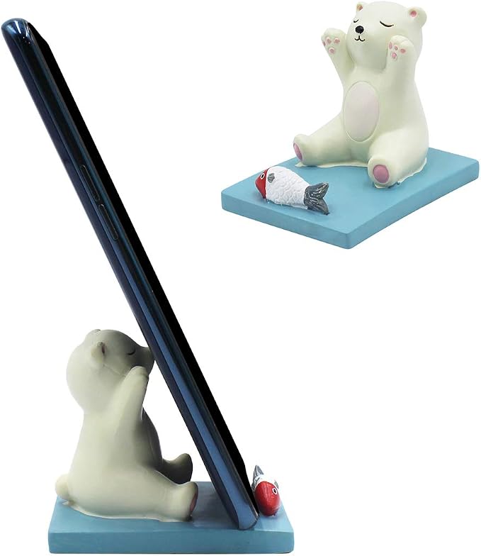 Cute Bear Phone Stand, Compatible with All Mobile Phones, Anti-Slip Base, Good Viewing Angle, Nice Gift
