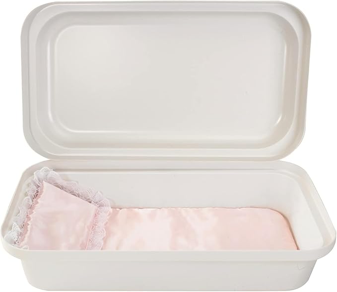 Pet Memory Shop Classic Pet Casket for Dogs & Cats – Medium, White/Pink