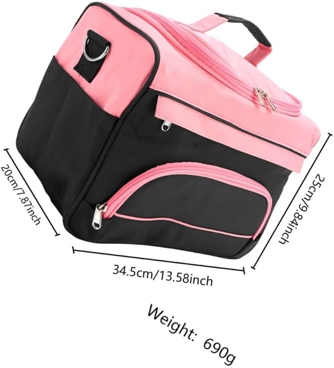 Sturdy Barber Suitcase Hair Tools Travel Bag with Dividers, Oxford Cloth and Metal Construction, Long-Lasting Hairdresser Organizer for Outdoor and Travel Use