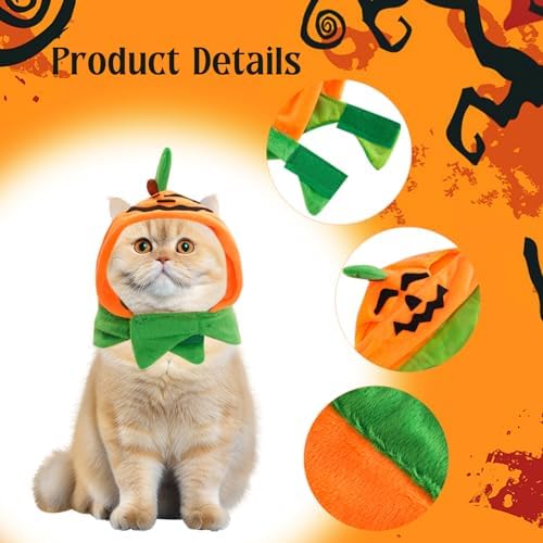 Cat Halloween Pumpkin Hat Dog Pumpkin Costume Pet Headwear