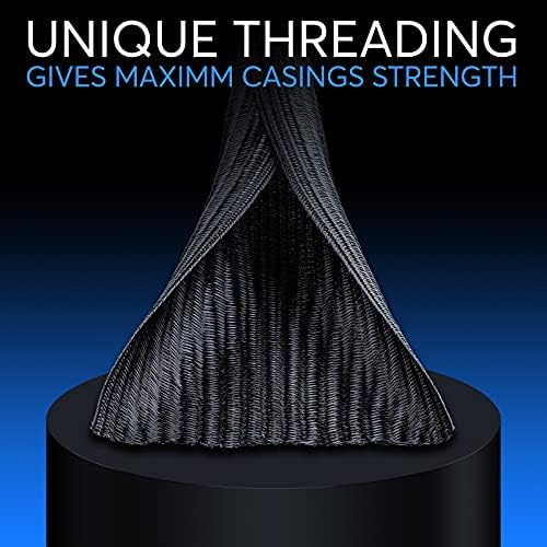 Maximm Cable Management Wire Loom 30ft 1/4 Inch Black Split Cord Protector