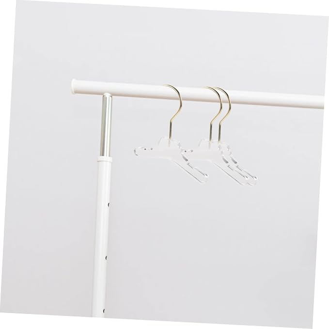Totority 2pcs Acrylic Pet Clothes Rack Hangers for Dogs and Cats Hangers Non-Skid Design for Puppy Apparel Stylish and Clothing Organizer