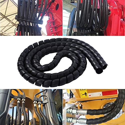 Dog and Cat Cord Protector, 32.8ft Spiral Cable Management Sleeve Organizer, Protects Your Pets and Critters from Chewing Insulated Electric Wire 32.8ft x 10mm 5PCS/pack by FUNZON