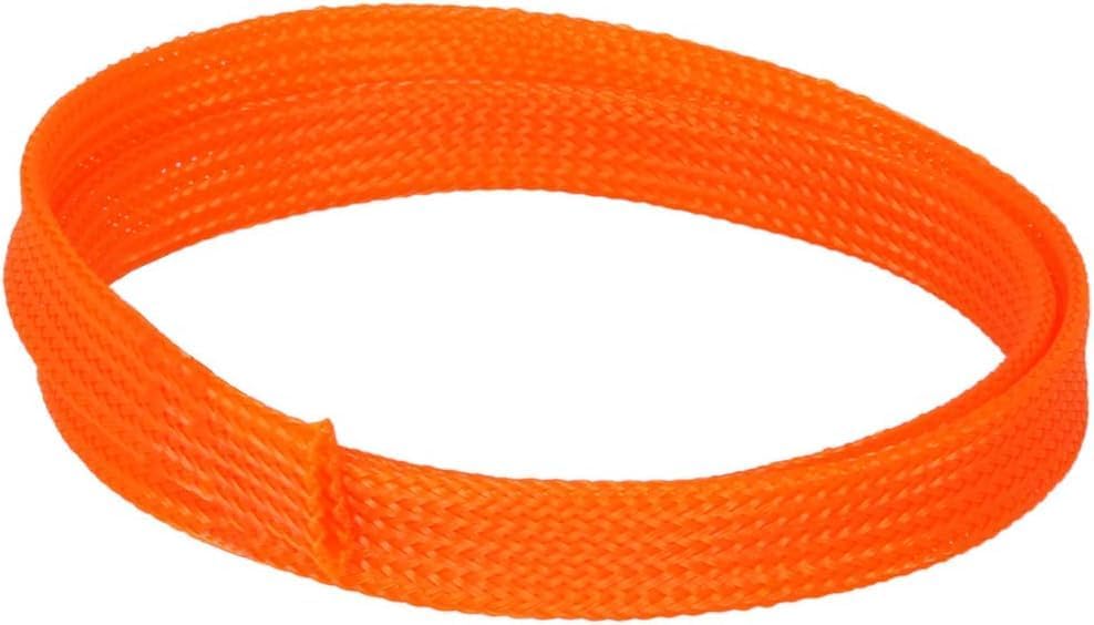 Jutagoss PET Expandable Braided Cable Sleeve, 1.64ft - 3/8 inch Orange Cable Management Sleeve, Wire Loom Tube Cord Protector for USB Cable, Power Cord, Audio Video and More, 1Pc